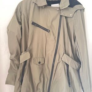 Avec Les Filles Khaki Utility rain trench Jacket